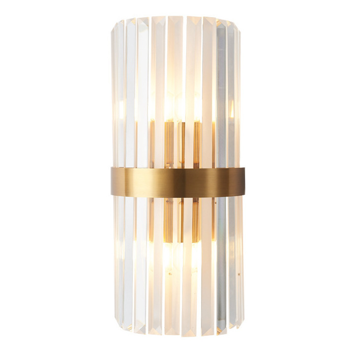 Бра Odeon Clear Glass Gold metal Wall Lamp Прозрачный Латунь в Воронеже | Loft Concept 