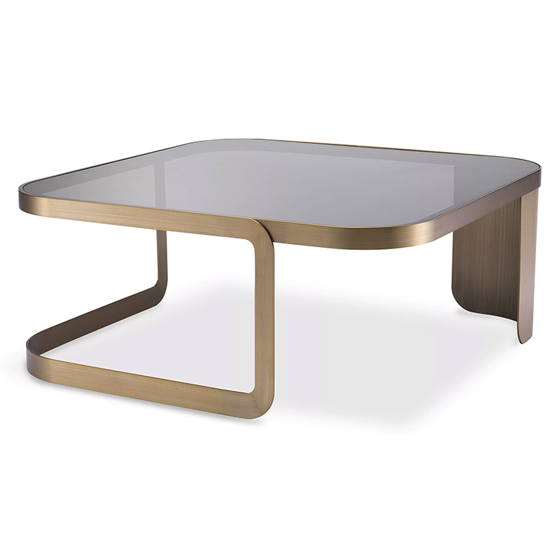 Кофейный стол Eichholtz Coffee Table Numa Стекло Смок Латунь в Воронеже | Loft Concept 