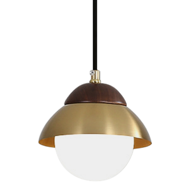 Подвесной светильник Roch Pendant Wooden Eco Light Коричневый Латунь в Воронеже | Loft Concept 