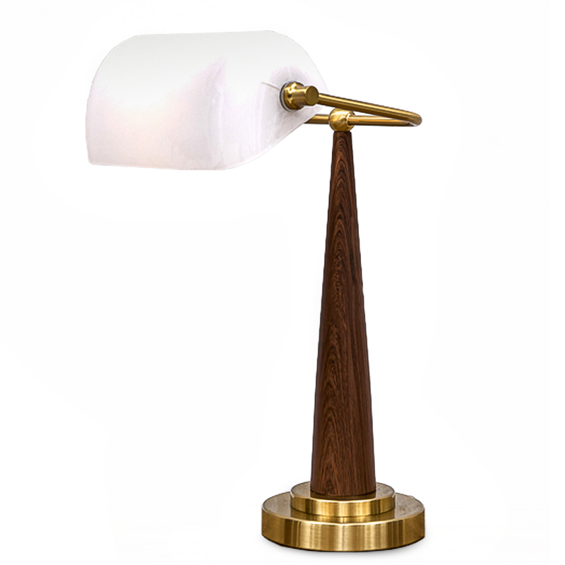 Настольная лампа Ziani Table lamp Белый Коричневый Латунь в Воронеже | Loft Concept 