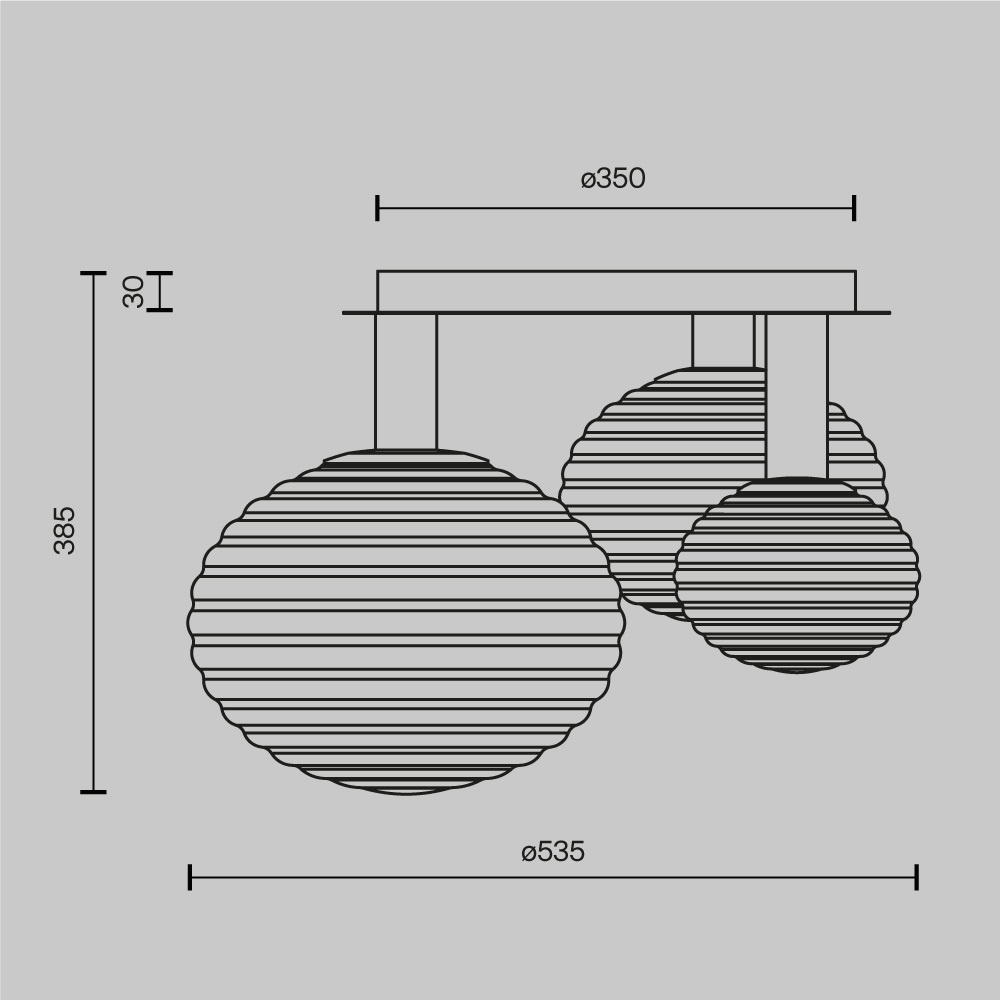 Потолочный светильник Triple ribbed base в Воронеже