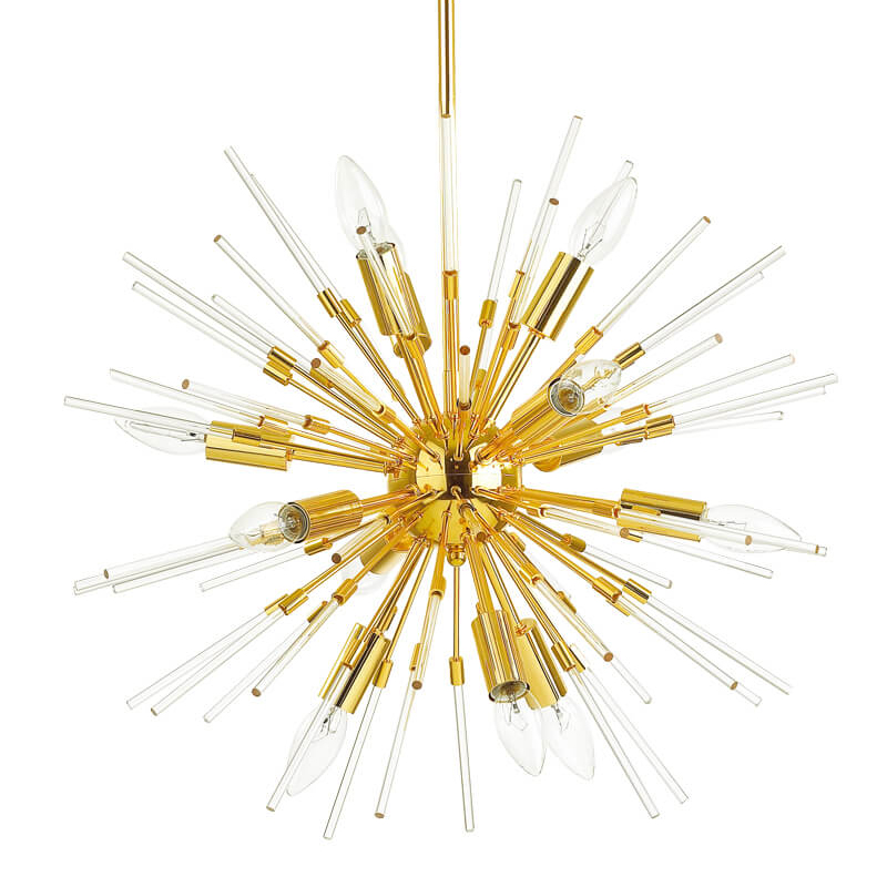 Люстра Welund Sputnik Chandelier gold Глянцевое золото Прозрачный в Воронеже | Loft Concept 