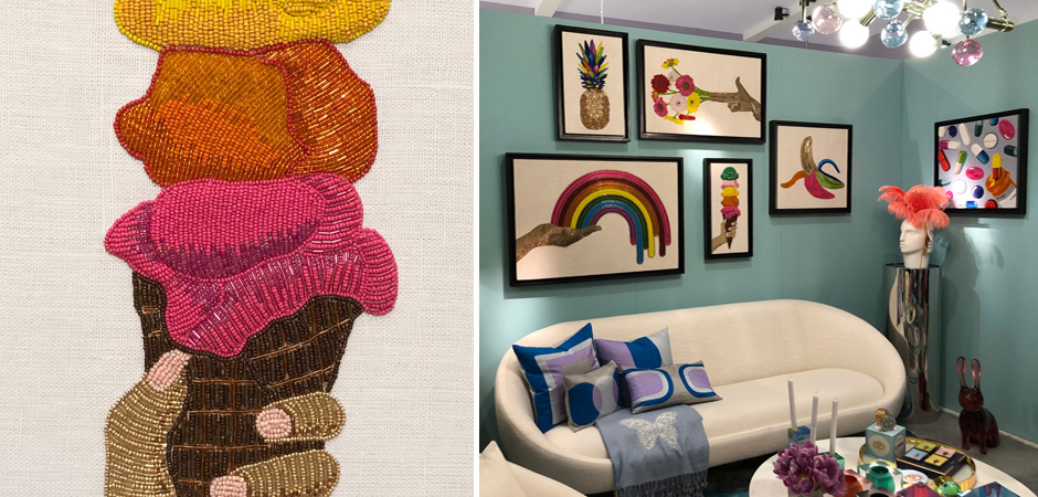 Панно Jonathan Adler ICE CREAM BEADED WALL ART Панно Jonathan Adler ICE CREAM BEADED WALL ART - Loft-Concept в Воронеже