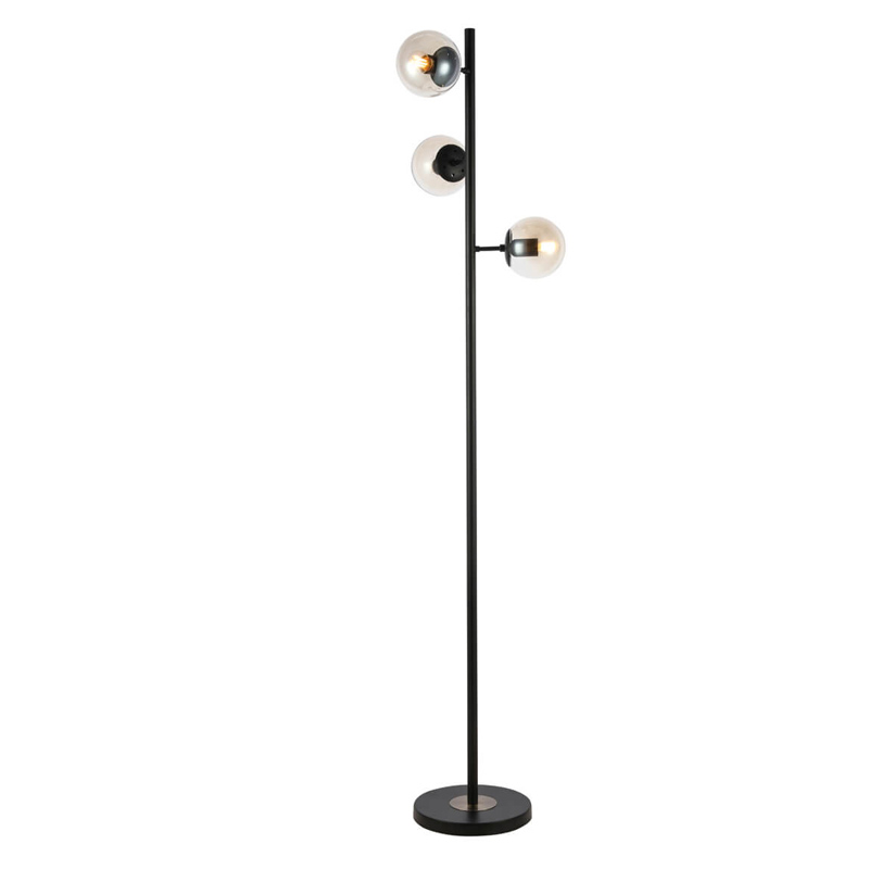 Торшер Modo Floor Lamp Ambre Black Черный Янтарный в Воронеже | Loft Concept 