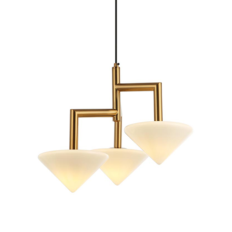 Люстра Acantha Gold Lamp Золотой Белый в Воронеже | Loft Concept 