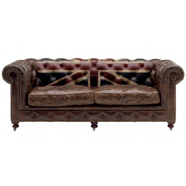 Диван Chesterfield Rebel Sofa Union Jack Andrew Martin Коричневый в Воронеже | Loft Concept 