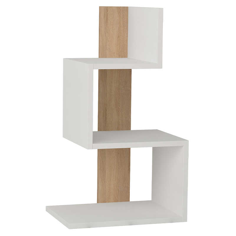 Стол приставной трехъярусный белого цвета ROSIE SIDE TABLE WHITE OAK Белый Древесина в Воронеже | Loft Concept 