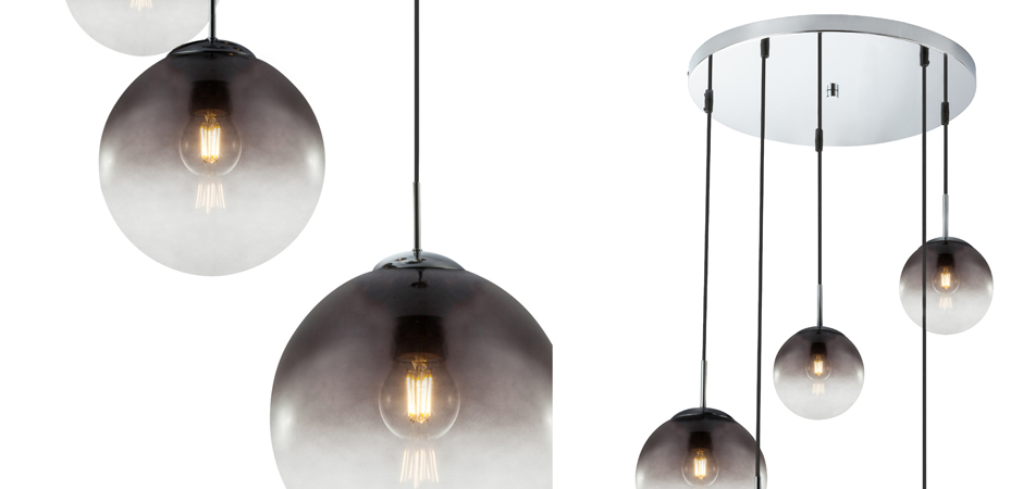 Люстра Ball Sunrise Pendant lamp smok 5 плафона Люстра Ball Sunrise Pendant lamp smok 5 плафона - Loft-Concept в Воронеже