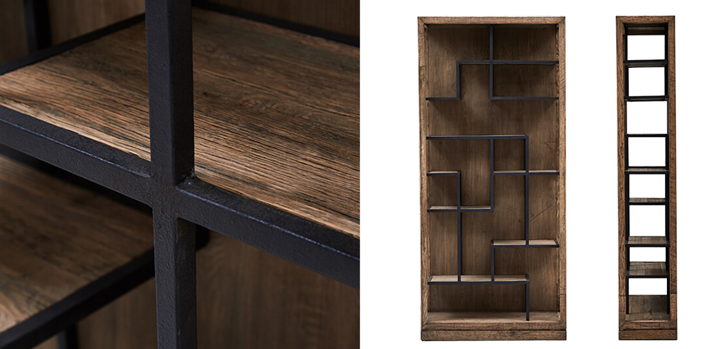 Стеллаж деревянный в стиле Лофт Geometric Loft Rack - фото