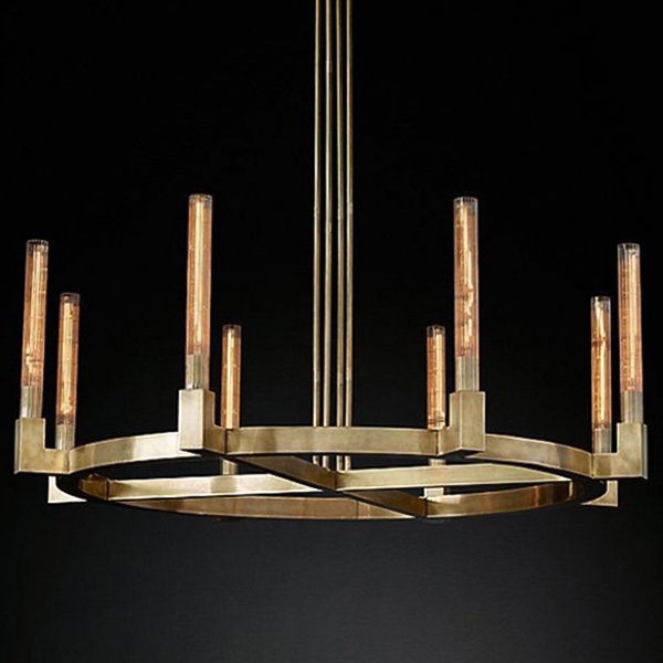 Люстра RH CANELLE Round Chandelier 8 Modern Brass Латунь в Воронеже | Loft Concept 