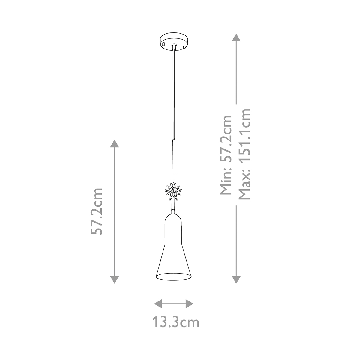 Подвесной светильник с конусным плафоном и декоративной звездой 57 см Elstead Lighting в Воронеже