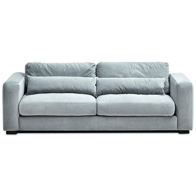 Диван Kleber Sofa soft blue Голубой пастельный Черный в Воронеже | Loft Concept 