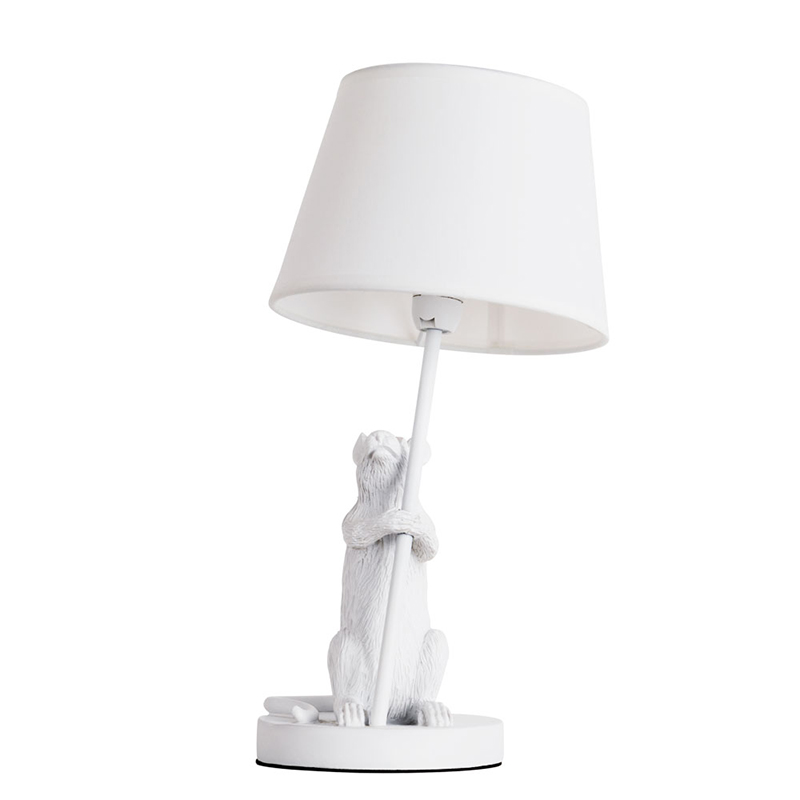 Настольная лампа White Mouse holding a lamp Белый в Воронеже | Loft Concept 