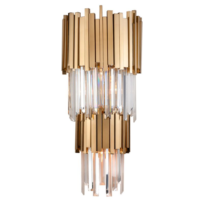 Бра Luxxu Modern Cascade Wall Lamp Gold 71 Золотой Прозрачное Стекло в Воронеже | Loft Concept 