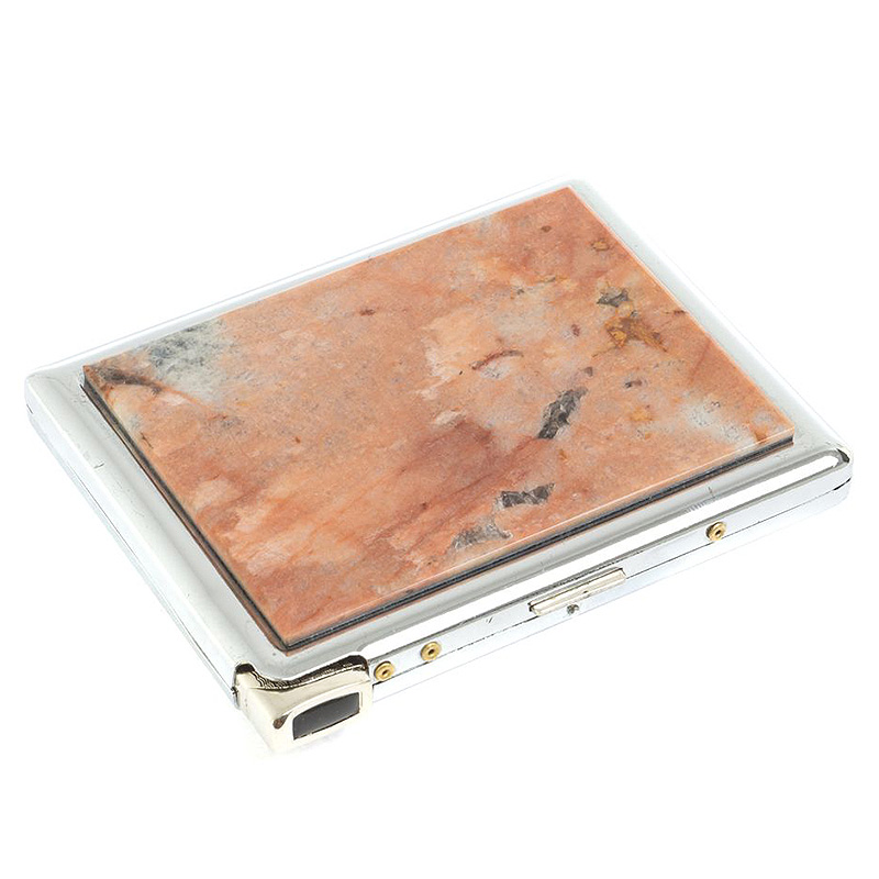 Портсигар с газовой зажигалкой из натурального камня Пегматит Stone Cigarettes Cases Оранжевый Серебряный Портсигар с газовой зажигалкой из натурального камня Пегматит Stone Cigarettes Cases Оранжевый Серебряный в Воронеже | Loft Concept