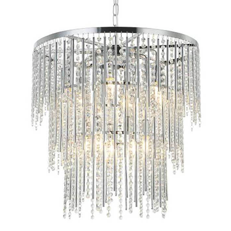 Люстра Crystal Wind Chimes Chrome Chandelier Хром Прозрачный в Воронеже | Loft Concept 