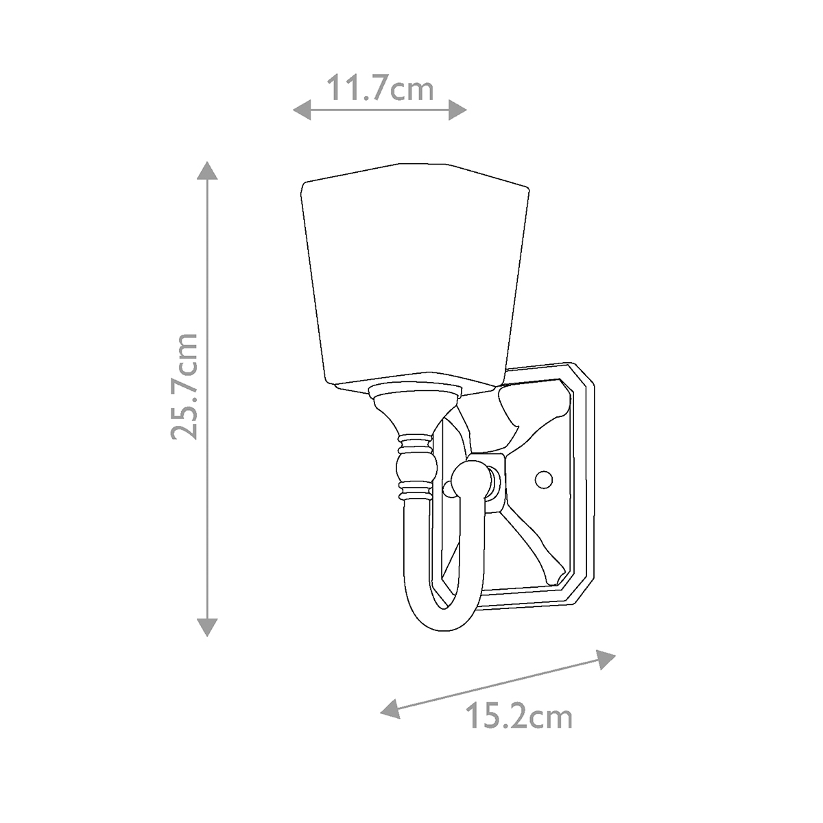 Бра для ванных комнат с белым матовым плафоном квадратной формы на основании цвета хром Feiss в Воронеже