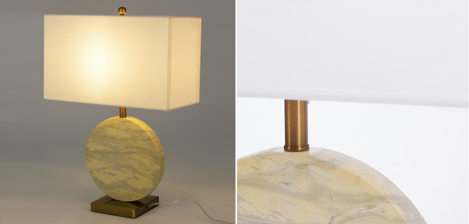 Настольная лампа Lua Grande Table Lamp beige marble Настольная лампа Lua Grande Table Lamp beige marble - Loft-Concept в Воронеже