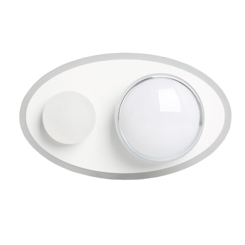 Бра овальной формы белого цвета с 2-мя лампами Lunar Pebbles Белый в Воронеже | Loft Concept 