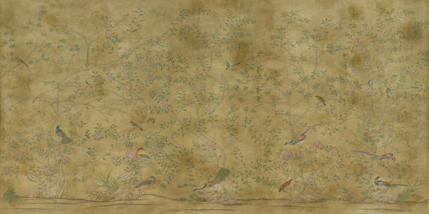 Обои ручная роспись Chatsworth Oak tobacco - фото