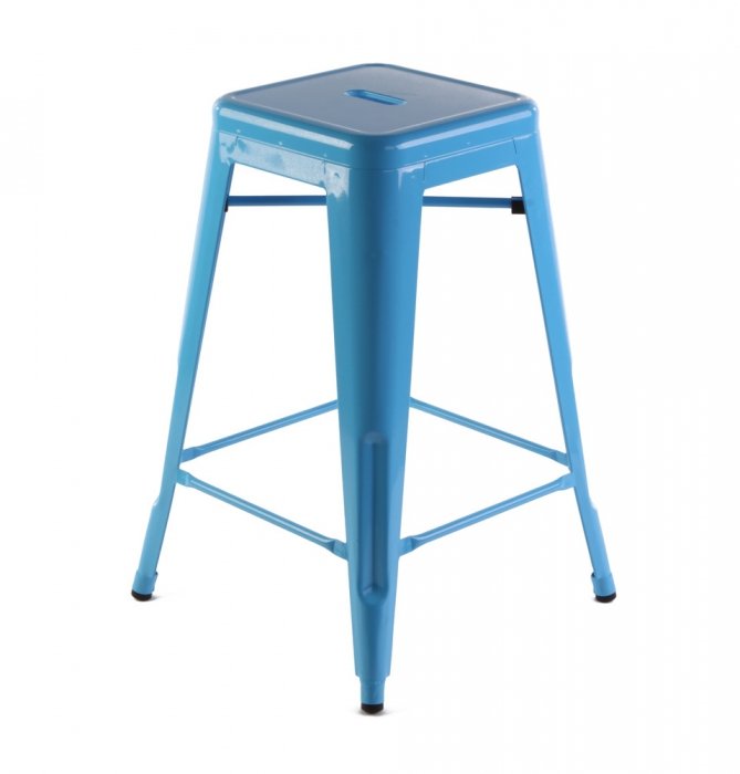 Барный стул Tolix Bar Stool 65 Черный Салатовый Нержавеющая сталь Оранжевый Красный Зеленый Желтый Голубой Белый в Воронеже | Loft Concept 