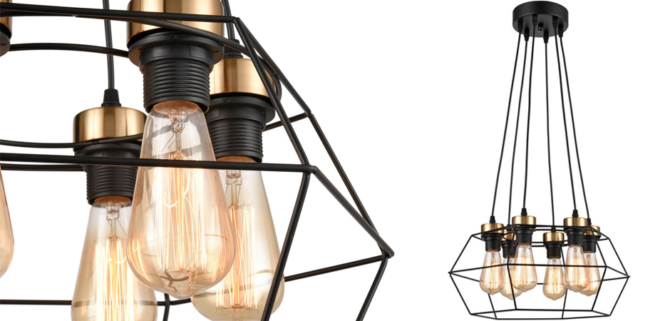 Люстра Loft Wire Cage Black lamp 6 Люстра Loft Wire Cage Black lamp 6 - Loft-Concept в Воронеже