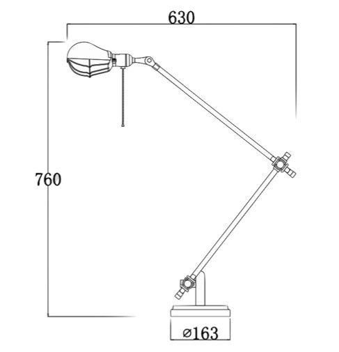 Настольный светильник Steampunk Extension Pole Table 2 в Воронеже