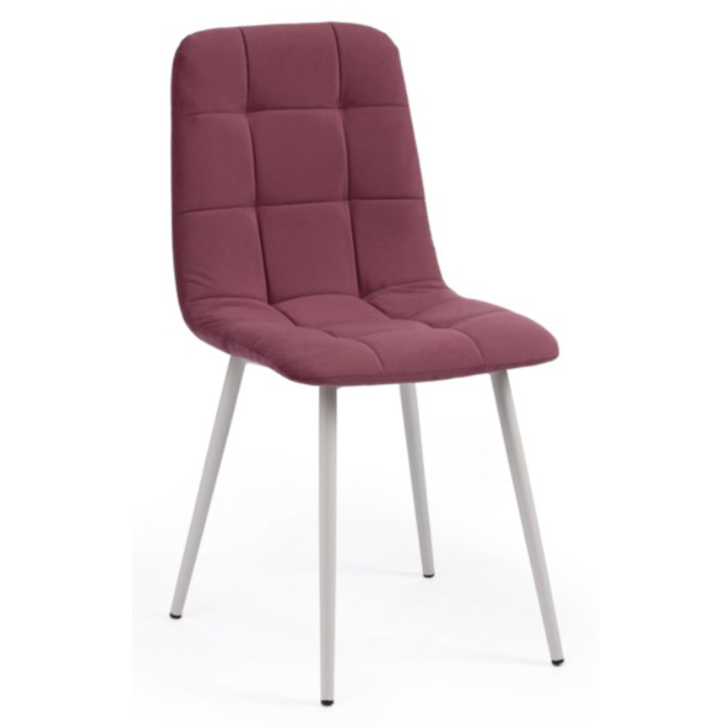 Стул Nancy Velour Plum Chair Сливовый (Plum) Белый в Воронеже | Loft Concept 