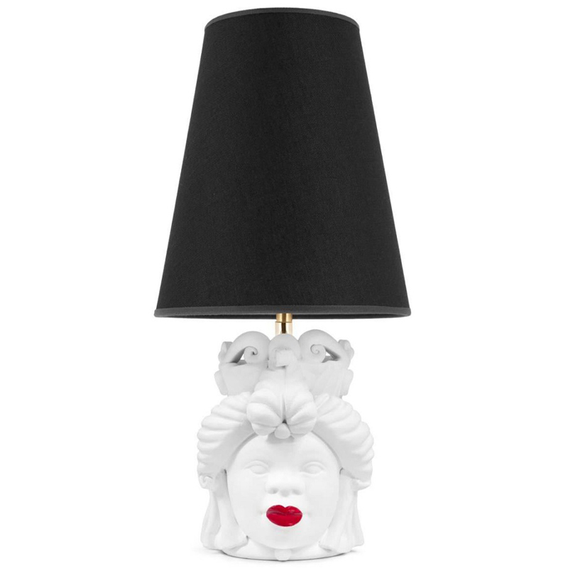 Настольная лампа Table Lamp Moro Lady Small Lipstick Black Белый Черный Красный в Воронеже | Loft Concept 