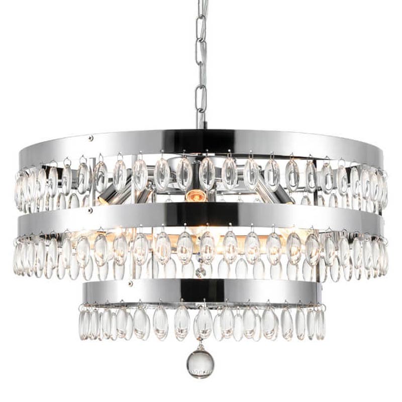 Люстра Oberon Chandelier chrome 50 Прозрачный (Transparent) Хром в Воронеже | Loft Concept 