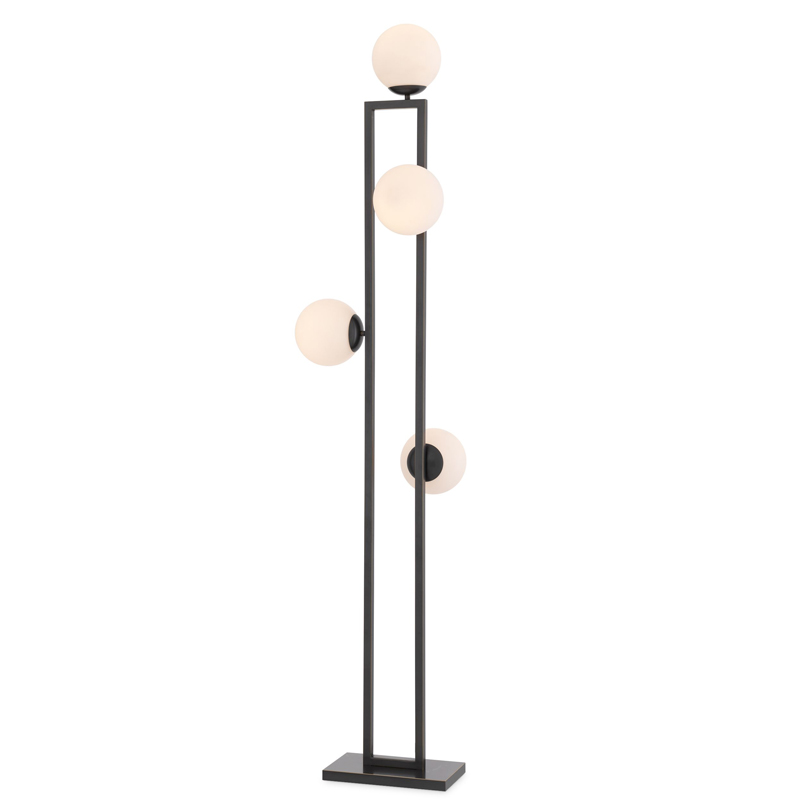Торшер Eichholtz Floor Lamp Pascal Bronze Темная бронза Белый Торшер Eichholtz Floor Lamp Pascal Bronze Темная бронза Белый в Воронеже | Loft Concept