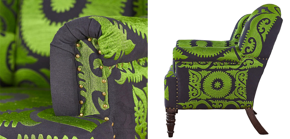 Кресло Mandala Зеленый Орнамент - фото №2