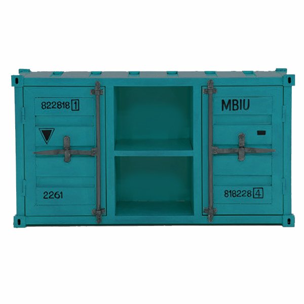 ТВ тумба Морской контейнер Loft TV container turquoise Бирюзовый в Воронеже | Loft Concept 