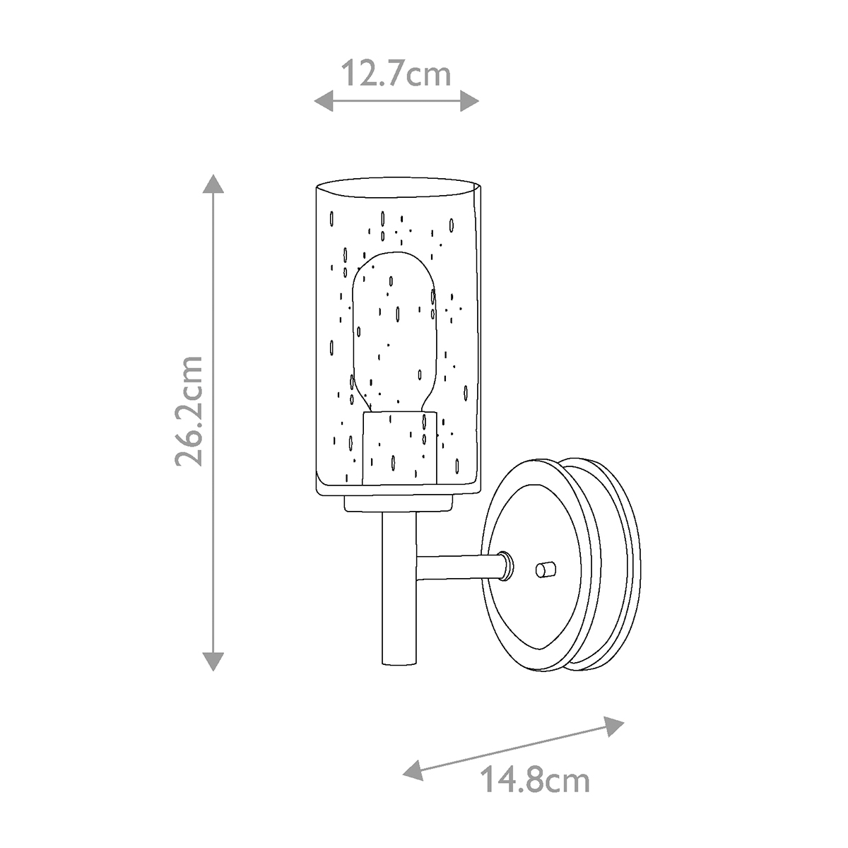 Бра с плафоном в форме цилиндра из прозрачного стекла с пузырьками Hinkley в Воронеже