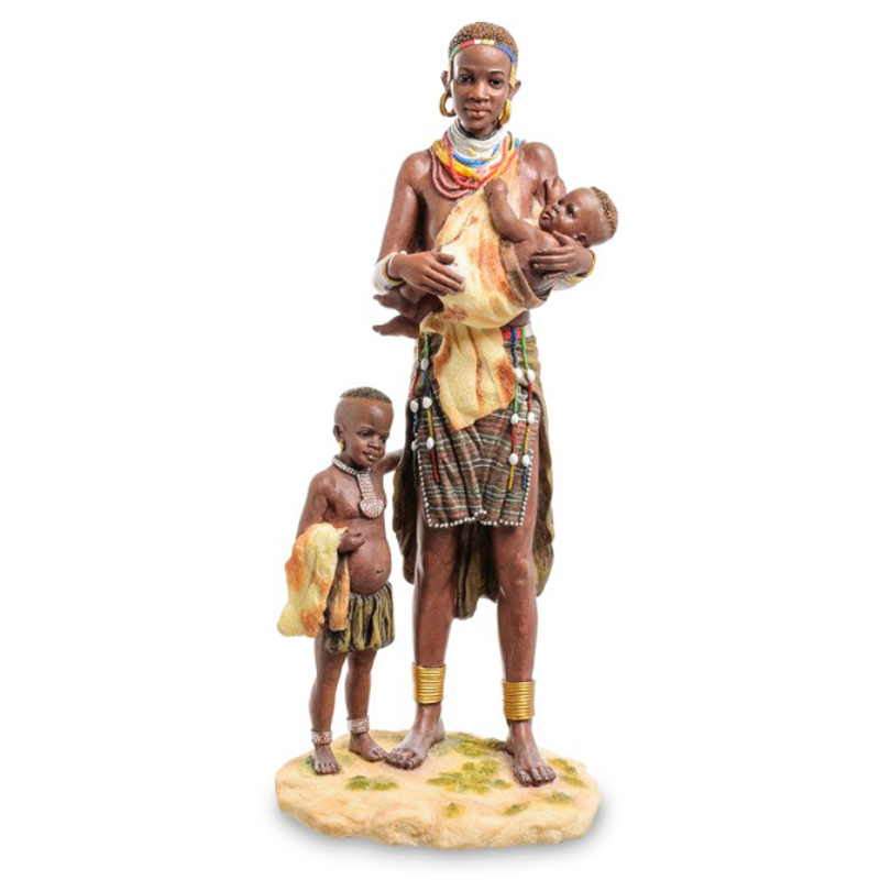 Статуэтка African woman with children Коричневый Мульти в Воронеже | Loft Concept 