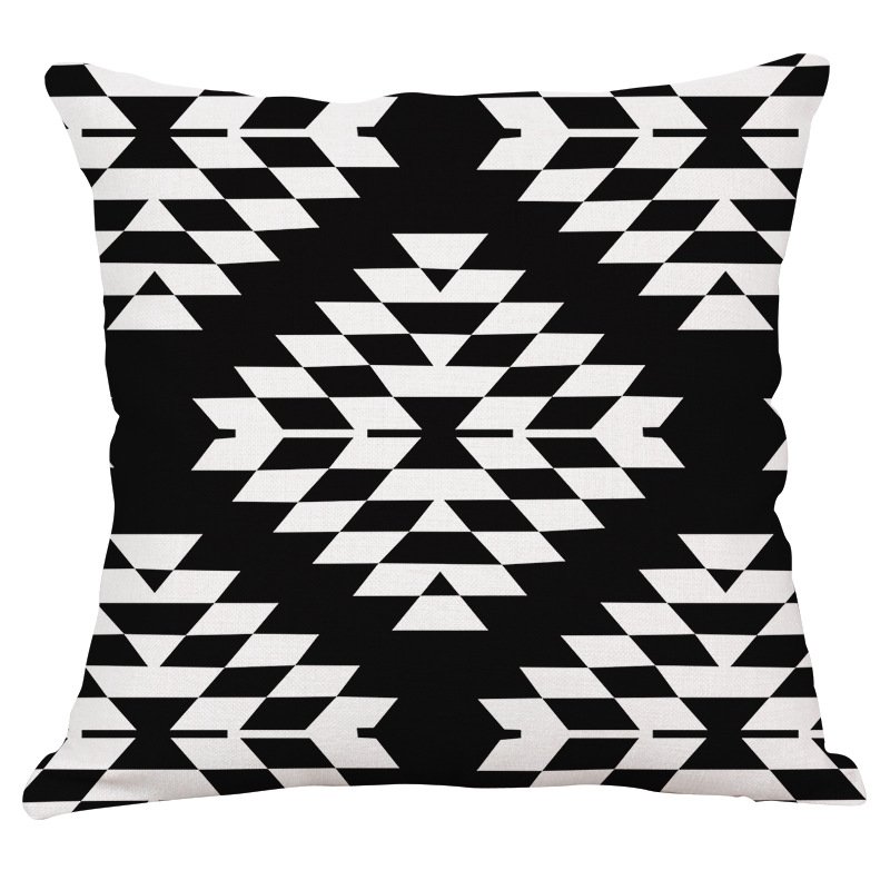 Декоративная подушка Black and White Pattern #3 Черно-белый в Воронеже | Loft Concept 