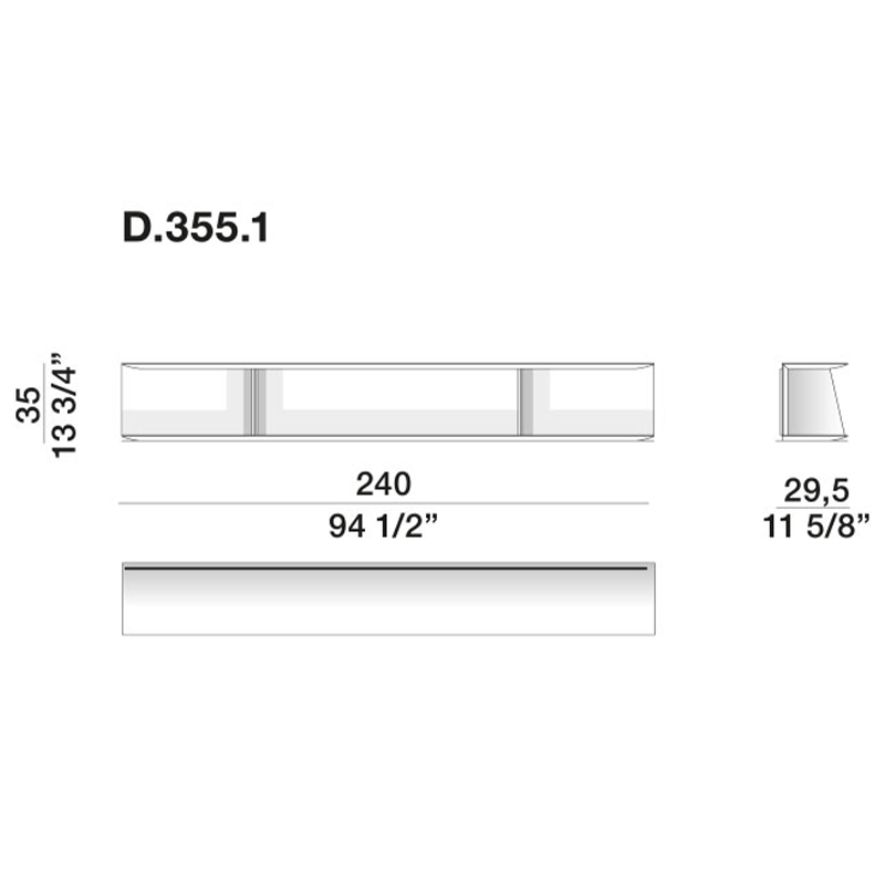 Дизайнерская подвесная полка Gio Ponti D.355.1 - D.355.2 Hanging Bookcase в Воронеже