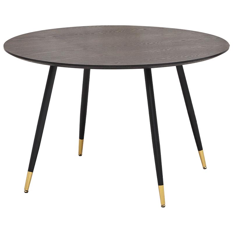 Круглый обеденный стол Mateo Round Dinner Table Коричневый Латунь в Воронеже | Loft Concept 