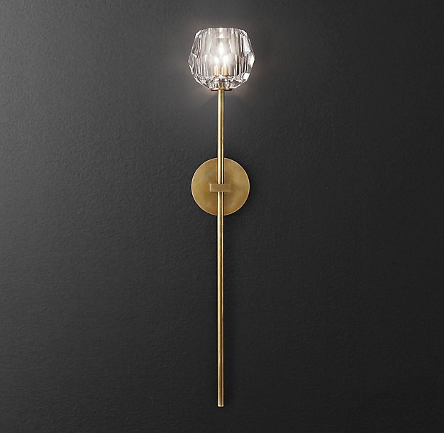 Бра RH Boule de Cristal Long Sconce Brass Латунь в Воронеже | Loft Concept 