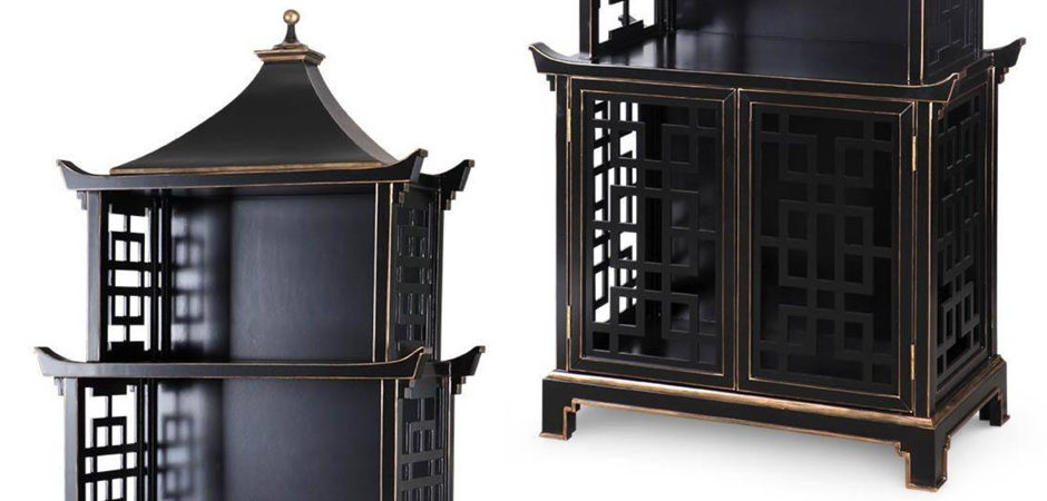 Стеллаж Черная Пагода Bungalow 5 Pagoda Black Wood Стеллаж Черная Пагода Bungalow 5 Pagoda Black Wood - Loft-Concept в Воронеже