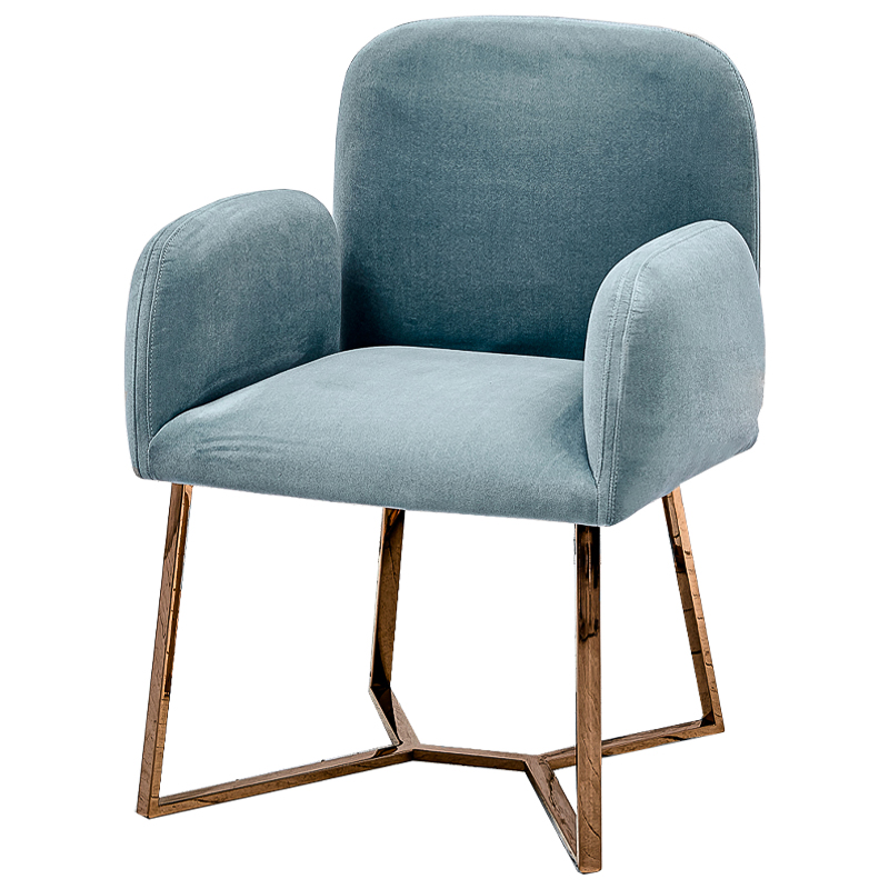 Стул Clifford Stool Pastel Blue Голубой пастельный Розовое золото в Воронеже | Loft Concept 