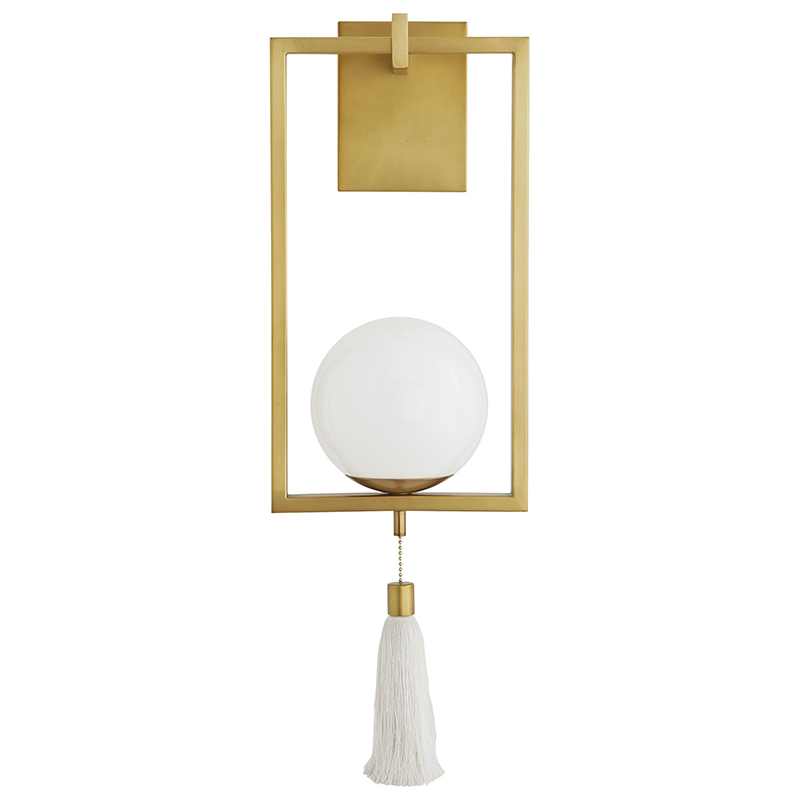 Бра Arteriors TRAPEZE SCONCE Gold Белый Латунь в Воронеже | Loft Concept 