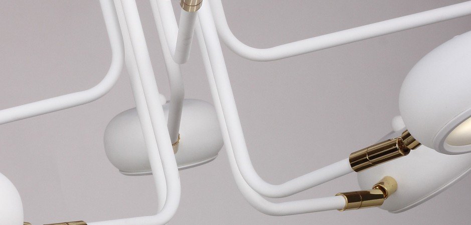 Люстра Curved Stix Chandelier 6 White - Loft-Concept в Воронеже