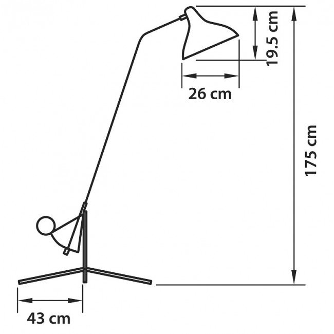 Торшер Lampara Tripod Floor Lamp в Воронеже