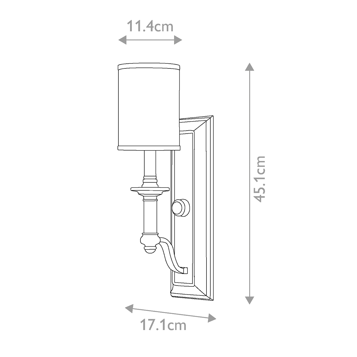 Бра с белым цилиндрическим абажуром в классическом стиле Hinkley в Воронеже