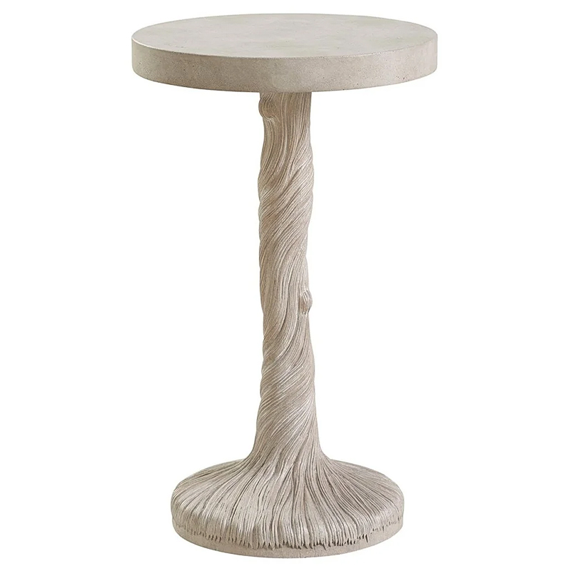 Приставной стол Barclay Butera Malibu Saddle Peak Round Accent Table Бежевый в Воронеже | Loft Concept 