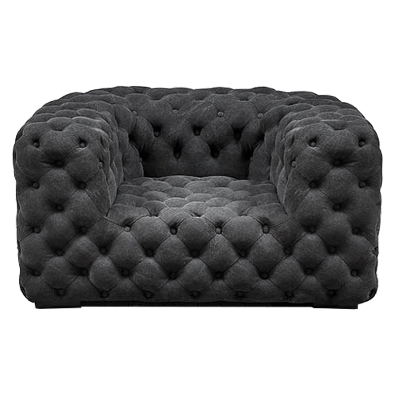 Кресло Soho Tufted Graphite Armchair Графит в Воронеже | Loft Concept 