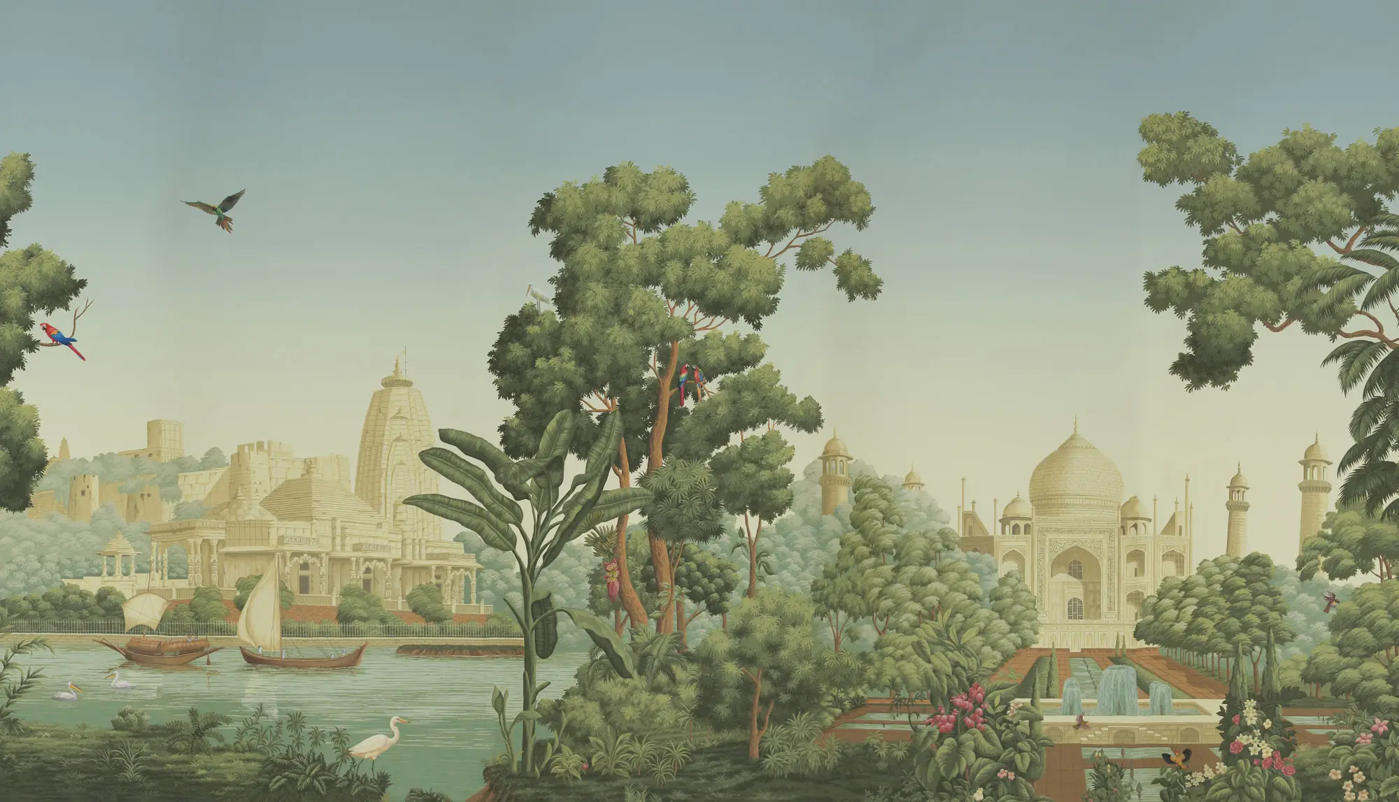 Обои ручная роспись River Scenes of Bengal Verdoyant Обои ручная роспись River Scenes of Bengal Verdoyant - постер Loft-Concept в Воронеже