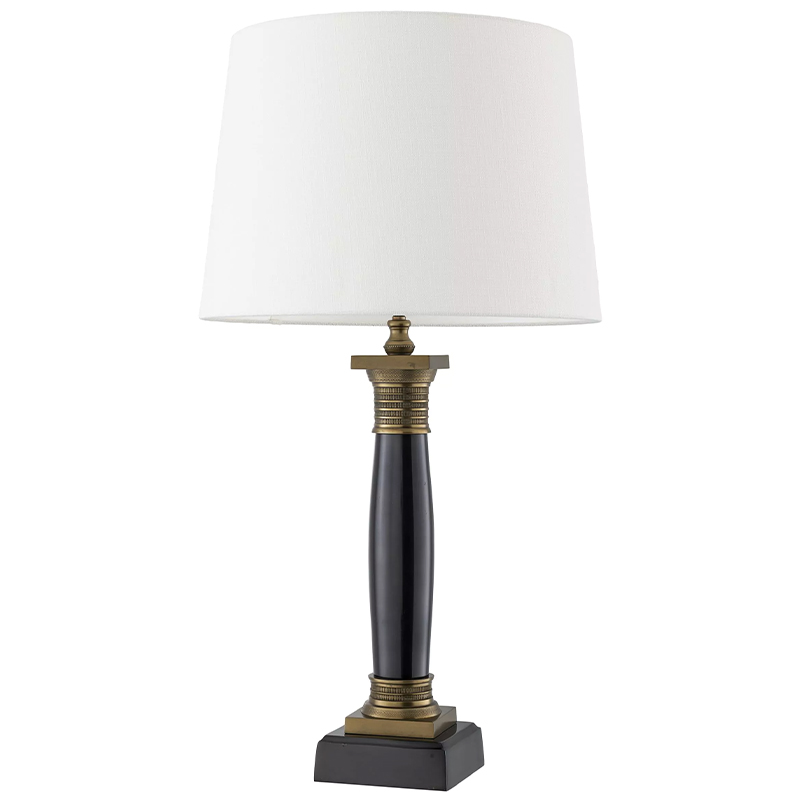 Настольная лампа Eichholtz Table Lamp Napoleon Латунь Черный Белый в Воронеже | Loft Concept 