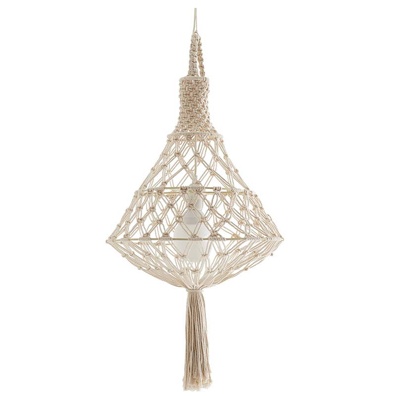 Подвесной светильник Macrame Wicker Hanging lamp Бежевый в Воронеже | Loft Concept 